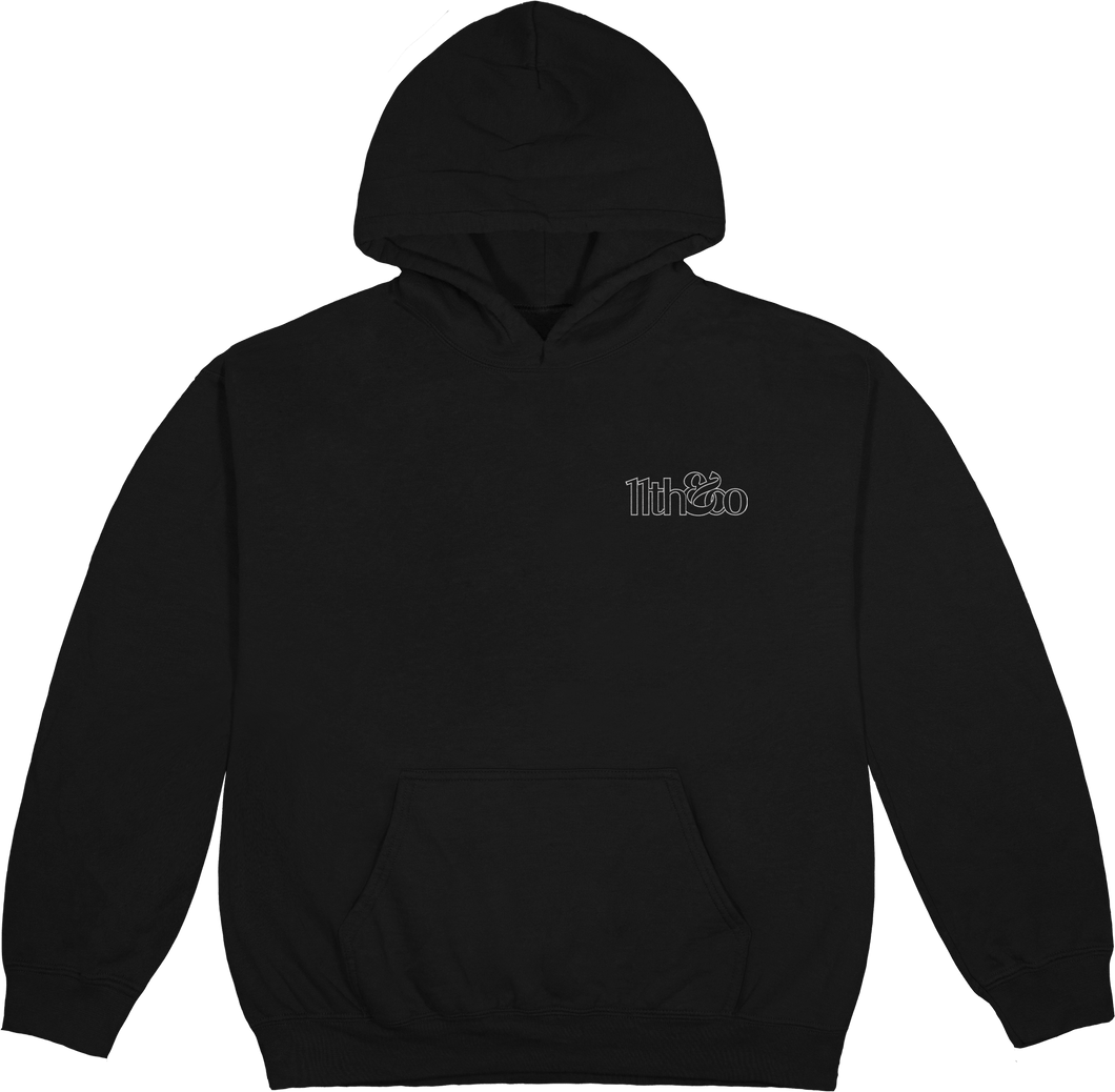 11th&Co Embroidered Hoodie (Black)